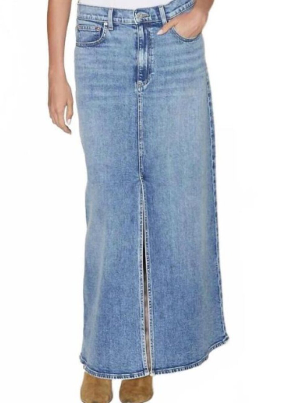Le Jean Denim Maxi Skirt